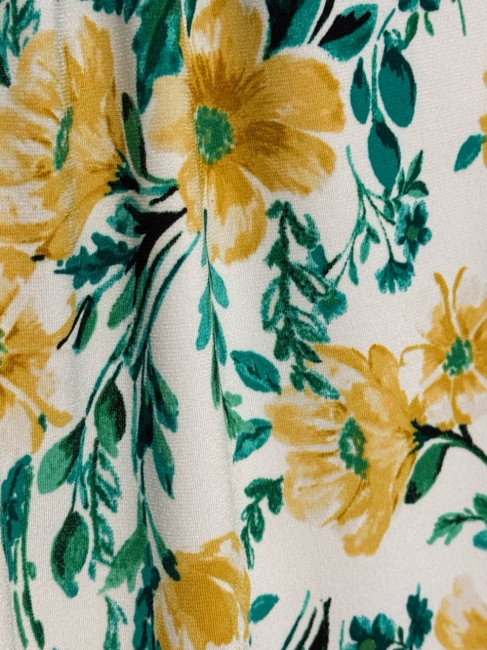 Calvin Klein White Floral Sleeveless blouse - Yellow & Green - Picture 4 of 4